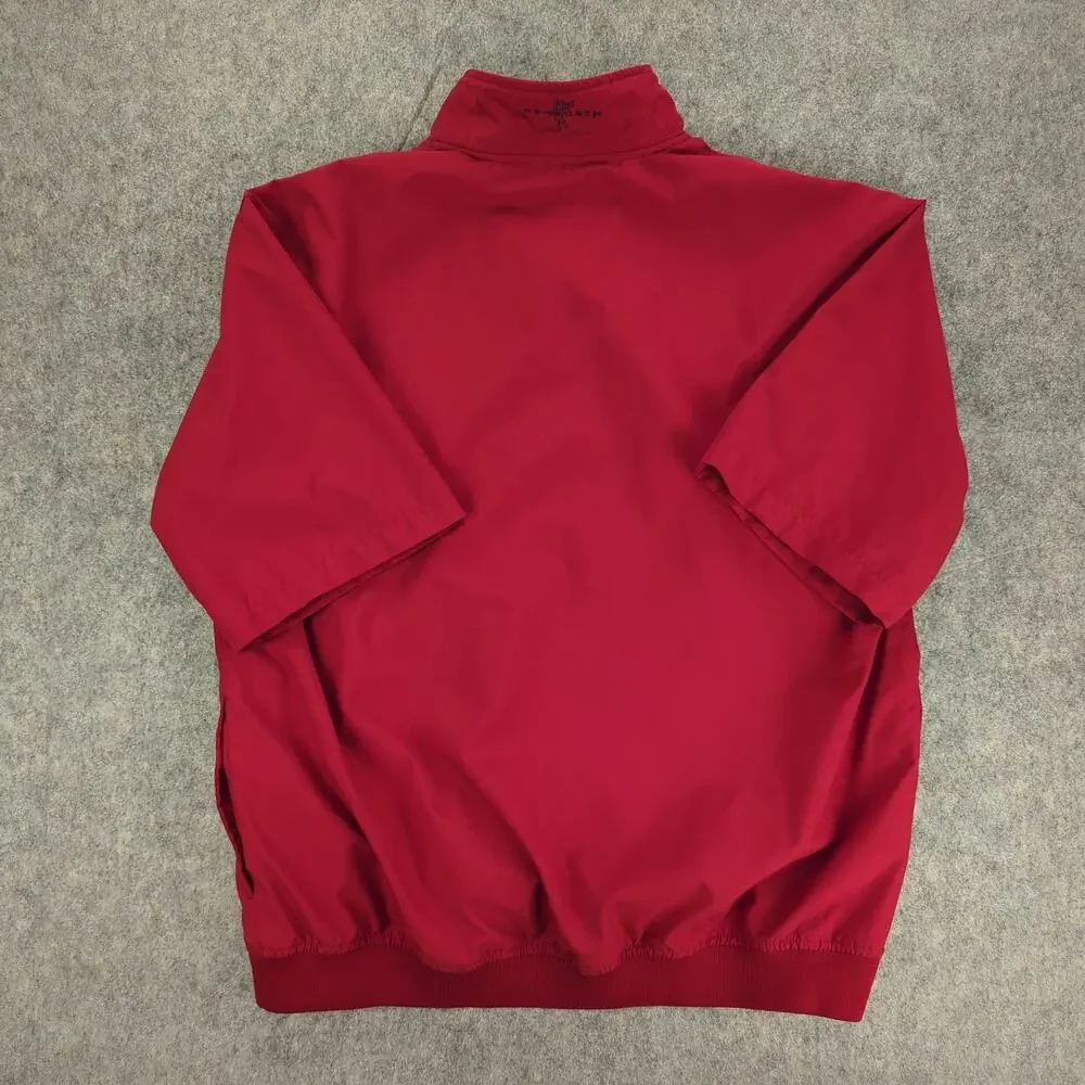 Ashworth Jacket Mens XL Pullover Red Deerwood Golf Wind Water Resistant